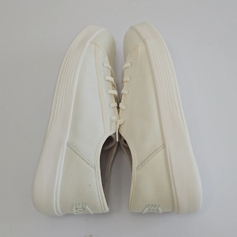 NWT Hey Dude Cody M Canvas White Lace Up Shoes Sneakers Size 9 - Picture 10 of 15